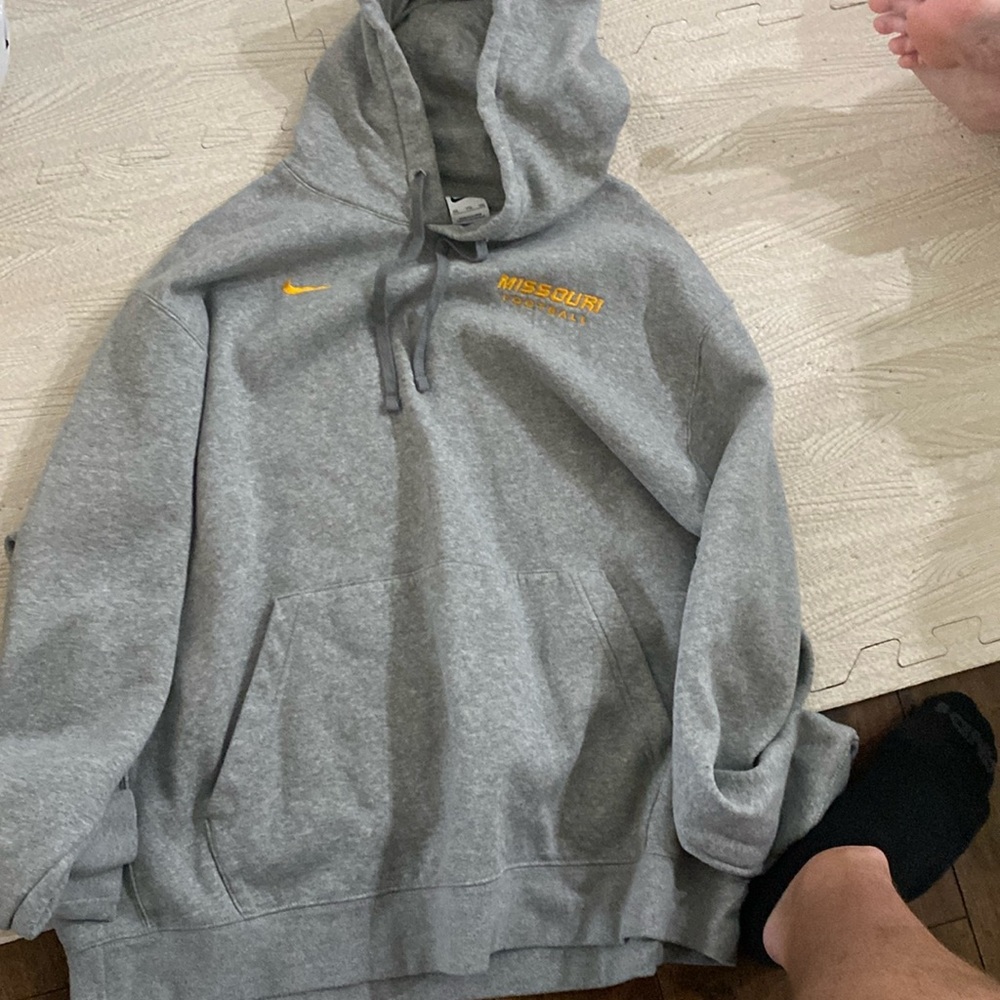 Grey. Nike. Mizzou football Hoodie. 2XL. Great Condition.